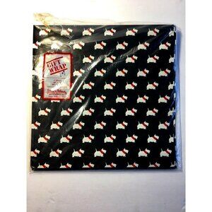 Vintage Scottie Dog Gift Wrap 2 Sheets 20x30” Wrapping Paper Craft Scrapbooking